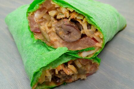 Шаурма с куриными сердечками