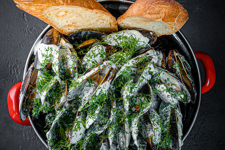 Мидии Сливки-укроп