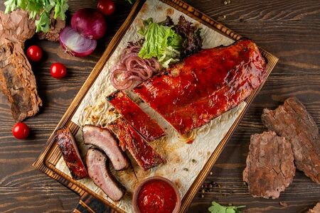 Свиные ребра патронташ