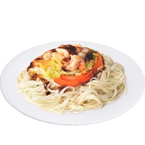 Удон с креветкой в соусе терияки