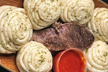 Хинкал слоеный с бараниной