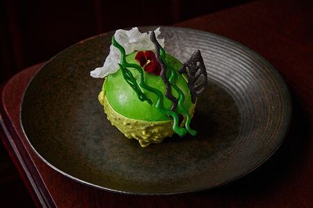 Сфера с муссом из чая Матча