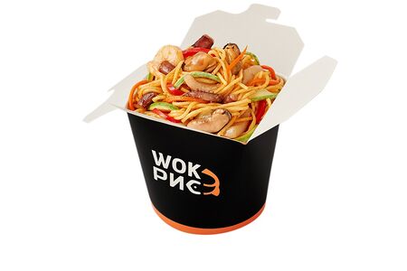 Морепродукты в соусе кимчи