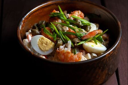 Оливье с креветкой