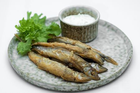 Жареная мойва