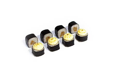 Запеченные маки с копченым кальмаром