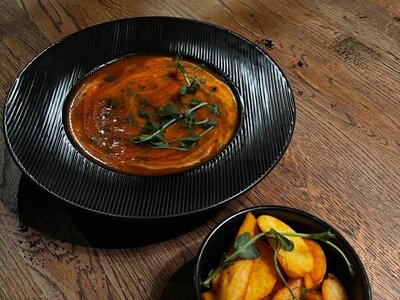 Суп томатный с картофельными дольками