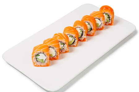 Ролл филадельфия с огурцом и авокадо