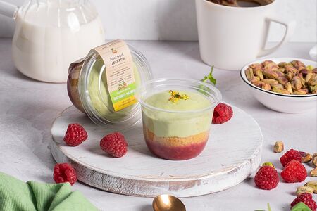 Фисташка - малина (пп трайфл)