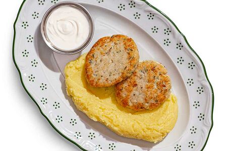 Котлеты щучьи с пюре