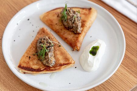 Блинчики с грибной икрой