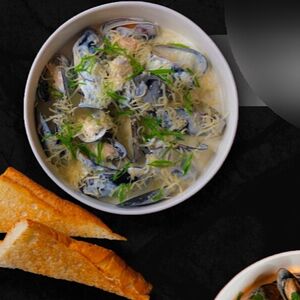 Мидии в сливочном соусе