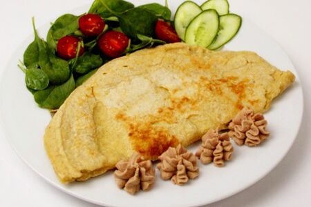 Овсяноблин с куриным паштетом