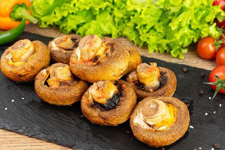 Грибы на мангале