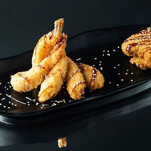 Ծովախեցգետնի տեմպուրա բանջարեղենով