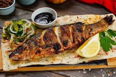 Сибас на углях