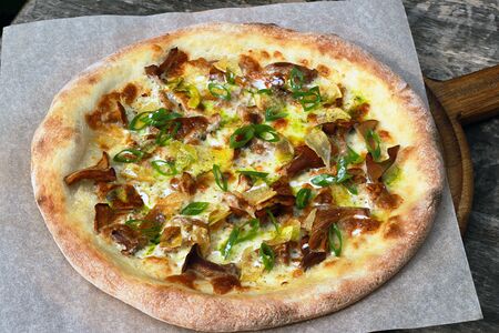 Пицца с лисичками