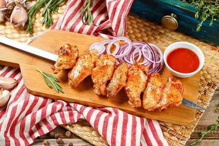 Шашлык из куриных крылышек