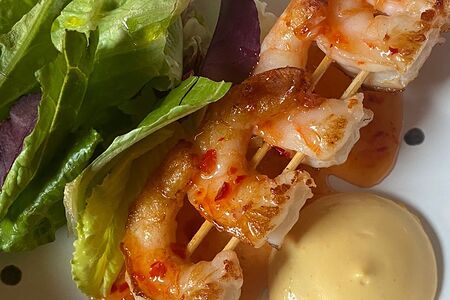 Шашлычок из креветок