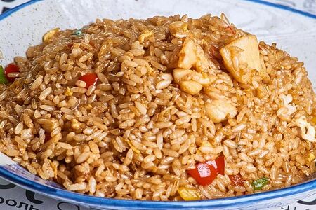 Рис, жаренный с морепродуктами