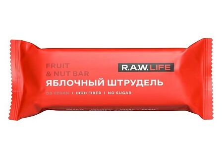 Батончик Rawlife яблочный штрудель