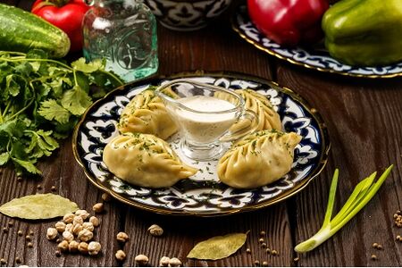 Манты с говядиной