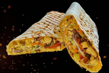 Мини-шаурма с курицей