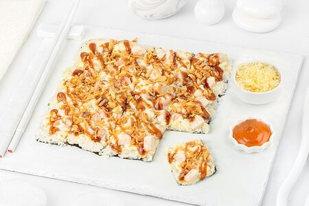 Суши-пицца с курицей