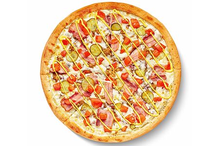 Пицца Чизбургер на толстом тесте