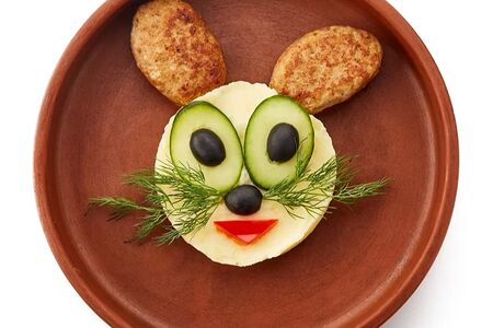 Картофельное пюре с куриными котлетками