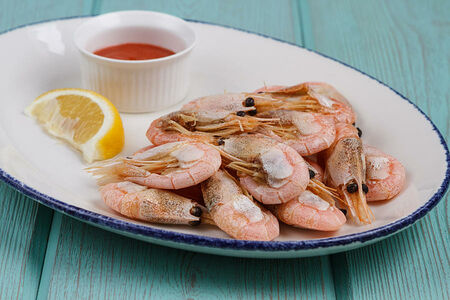 Креветки отварные