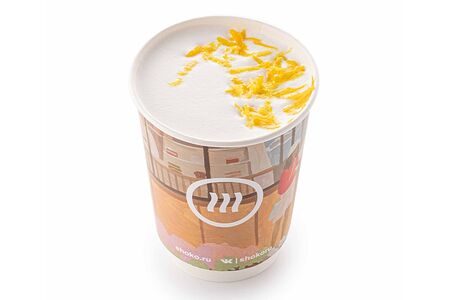 Латте с сицилийским апельсином и корицей