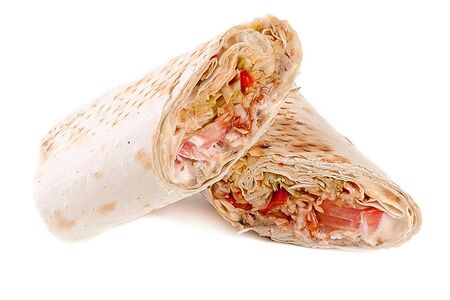 Шаурма куриная на углях