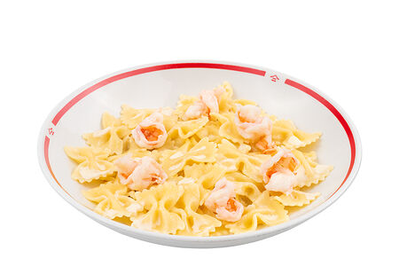 Фарфалле с креветками