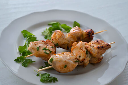 Шашлык из куриной грудки на гриле