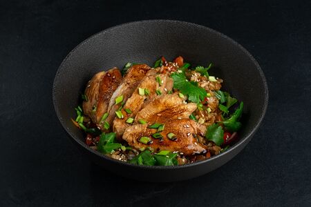 Тяхан с курицей