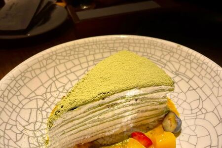 Блинный торт матча