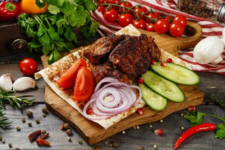 Баранья мякоть на мангале