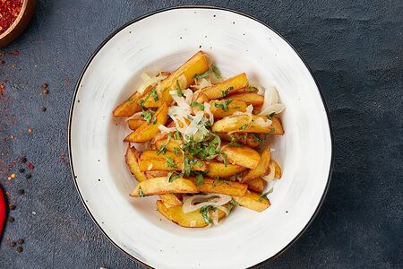 Картофель с жареными грибами