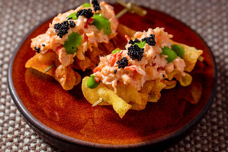 Краб с хрустящим картофелем