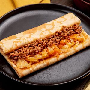 Мясной блин с капустой