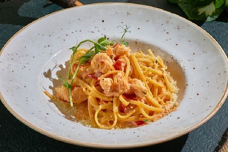 Лингвини с креветками