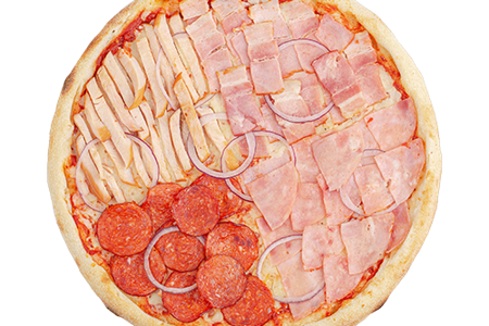 Пицца Четыре сезона на тонком тесте 30 см