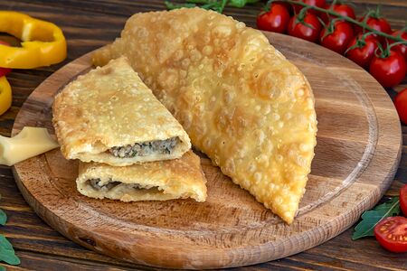 Чебурек с мясом и рисом