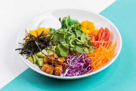 Поке с цыплёнком терияки