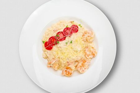 Ризотто с тигровыми креветками