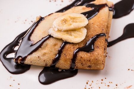 Блинчик с бананом и нутеллой, 1 шт