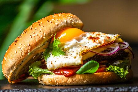 Бургер с бифштексом