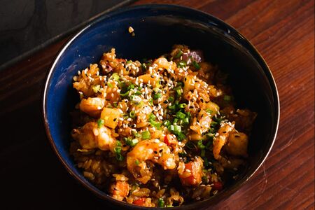 Рис с тигровыми креветками