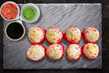 Запеченный с гребешком